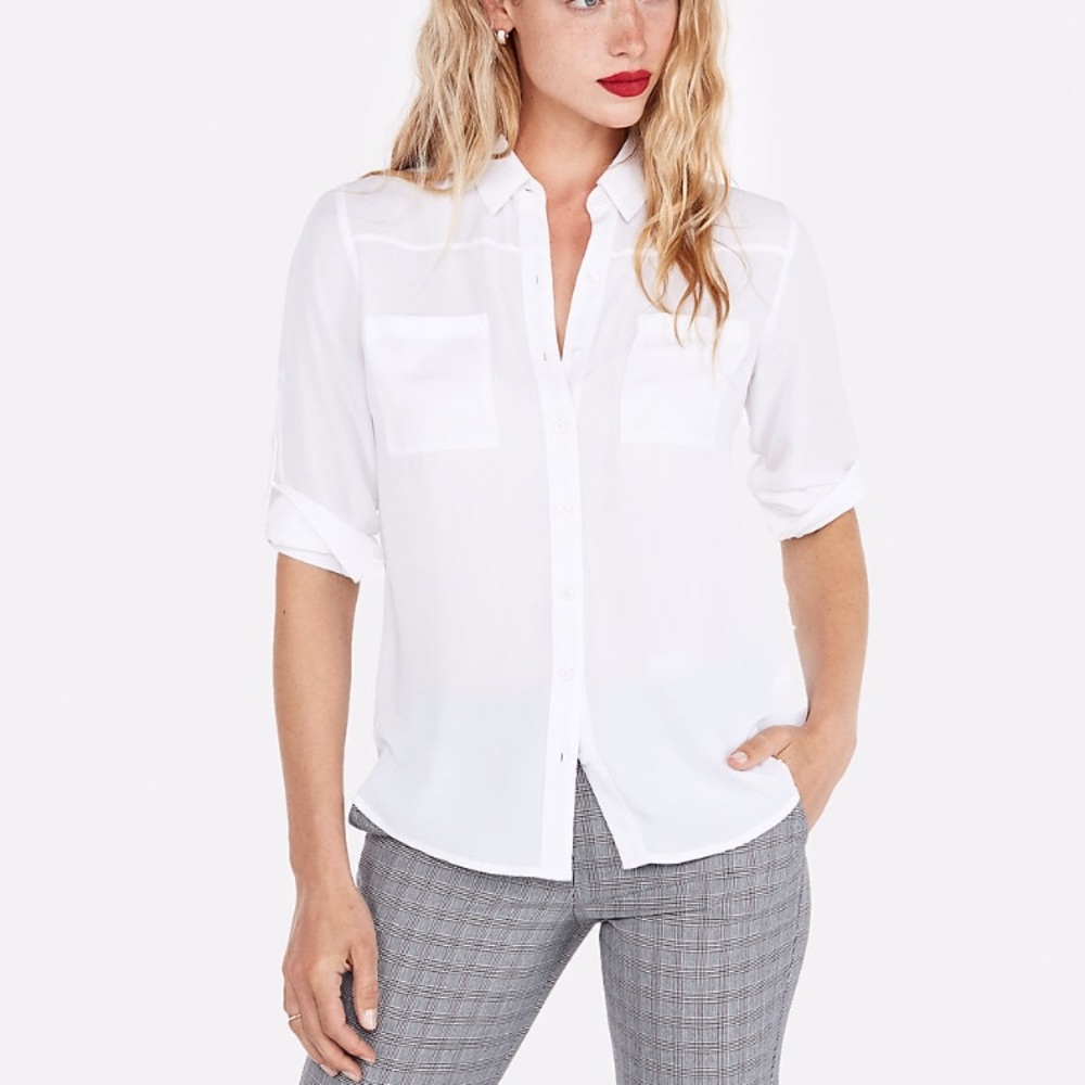 White portfolio express shirt
